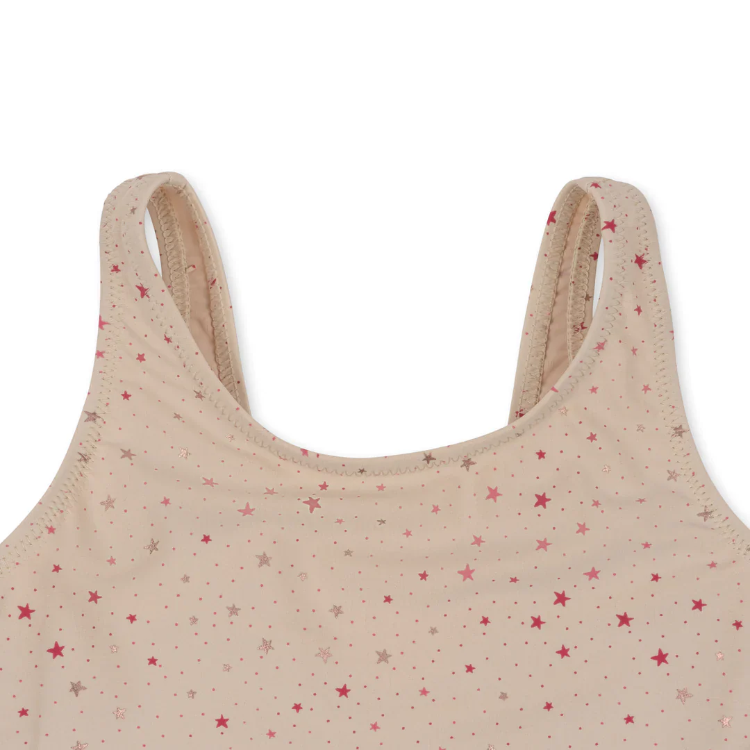 Konges Slojd - Maillot de bain Strut - etoile rose pailleté – Image 3