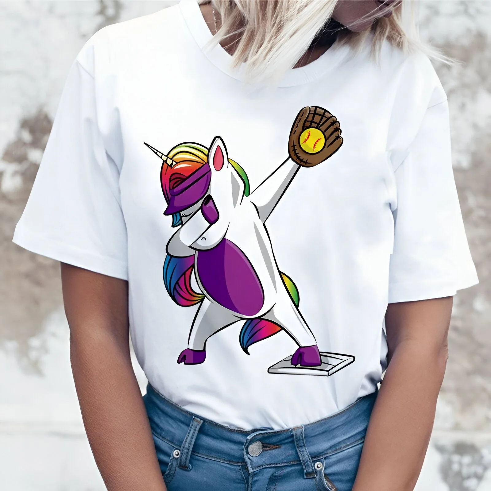 T-Shirt Licorne Baseball Dab
