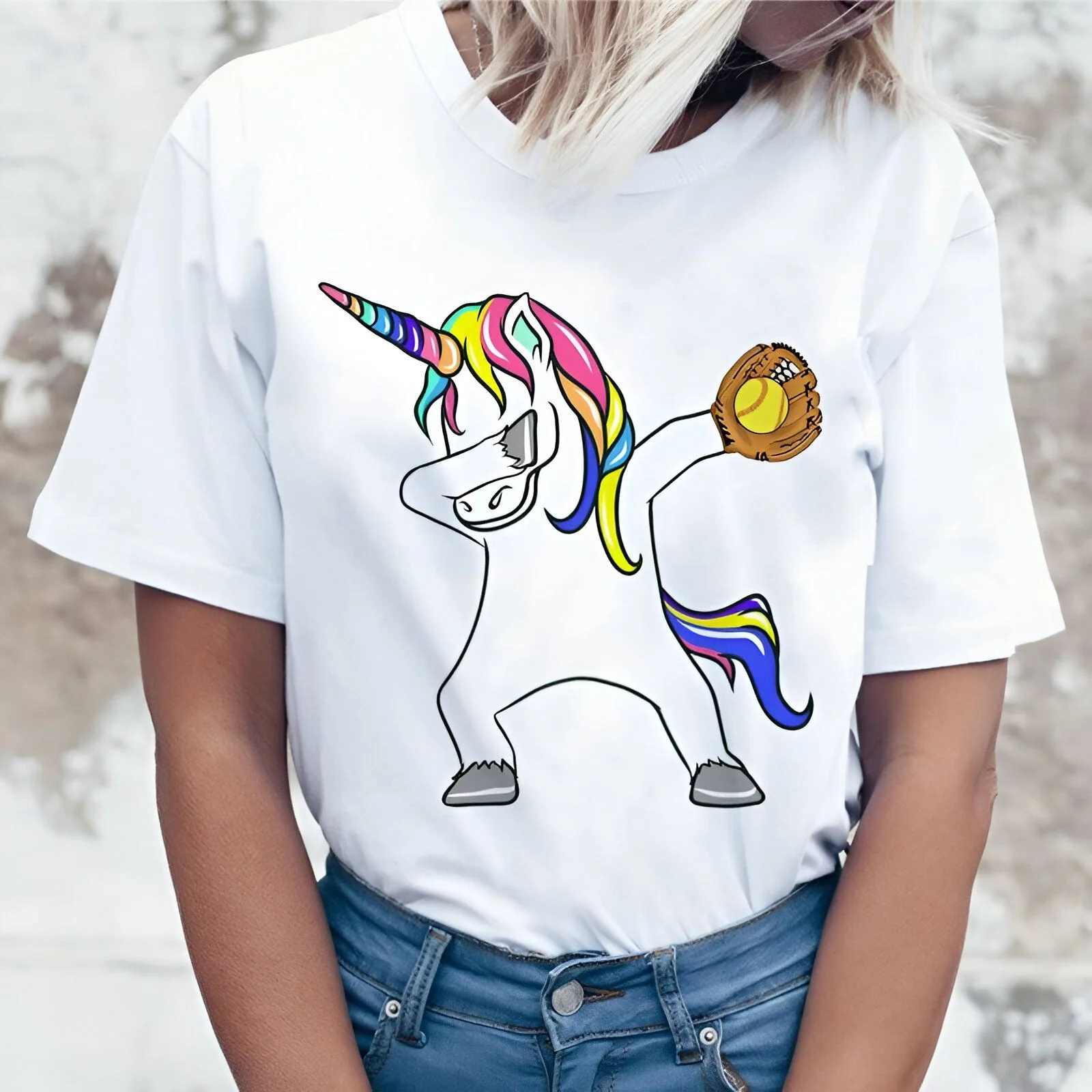 T-Shirt Licorne Dab Baseball