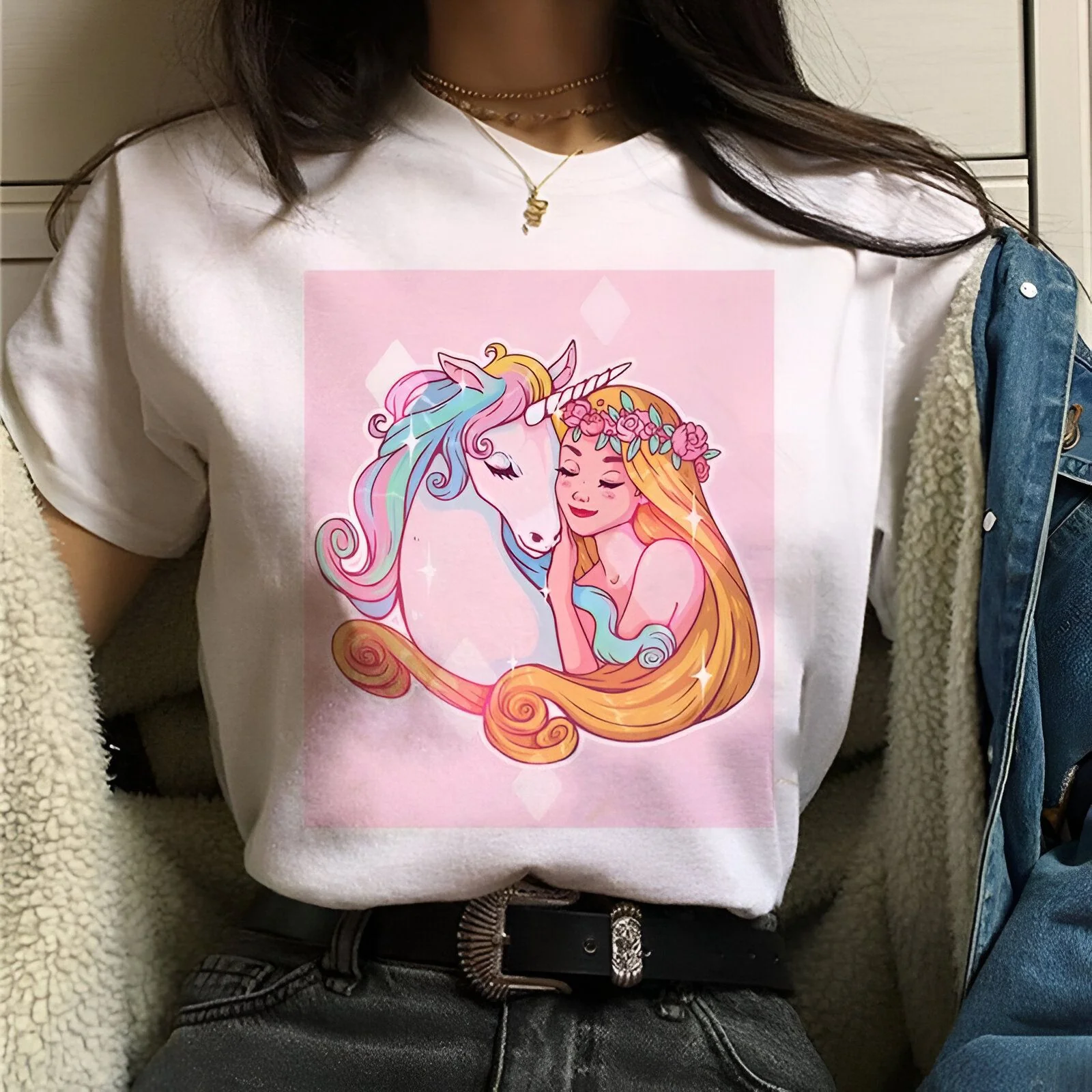 T-Shirt Licorne Princesse Mignonne