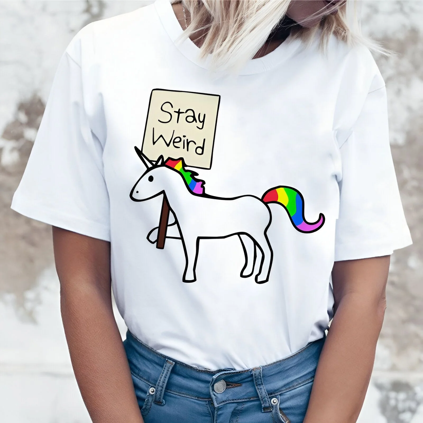 T-Shirt Licorne Rester Bizarre
